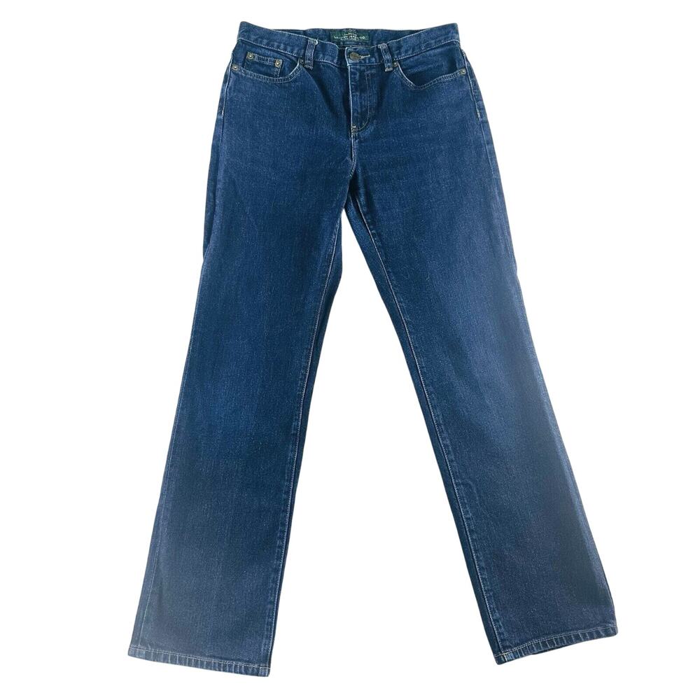 LRL Lauren‎ Jeans Co Women's Dark Wash Blue Classic Straight Denim Jeans Size 4